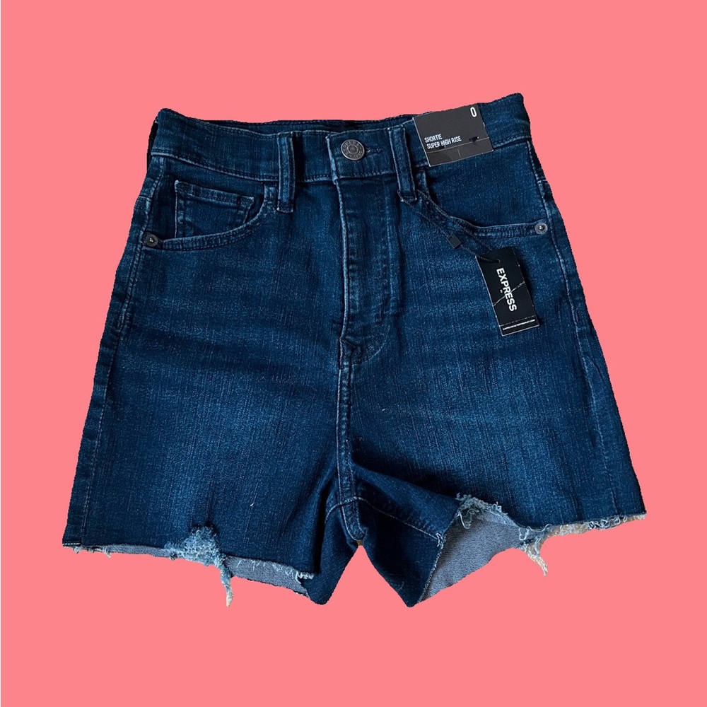 Express Super High Rise Jean Shorts